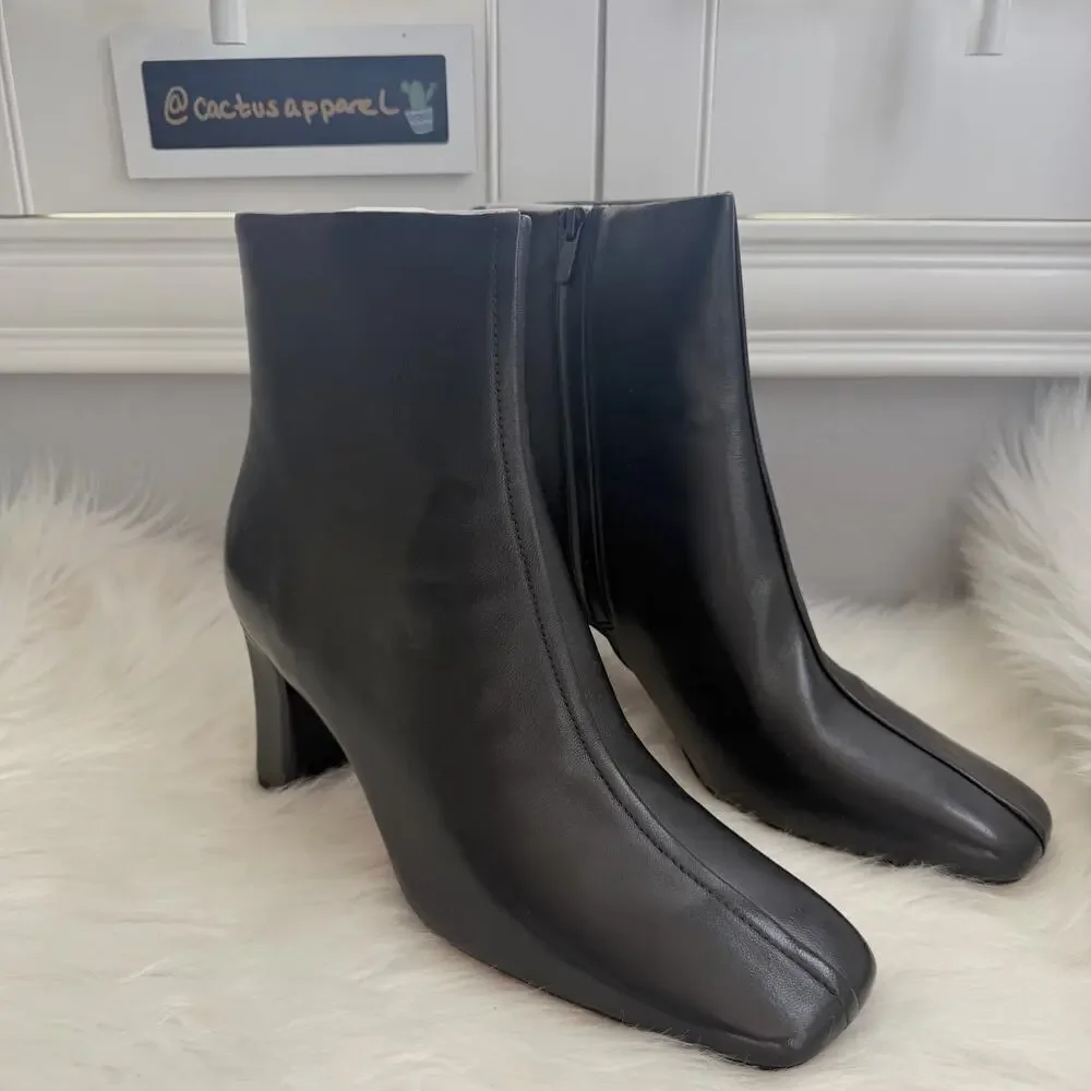 New Vince Women's Charli Leather Booties Size 11